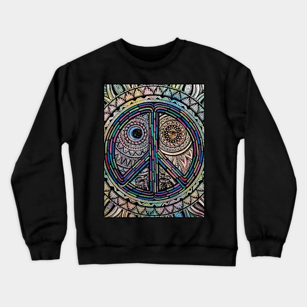 TRIPPY PEACE Crewneck Sweatshirt by asiancoffeegirl